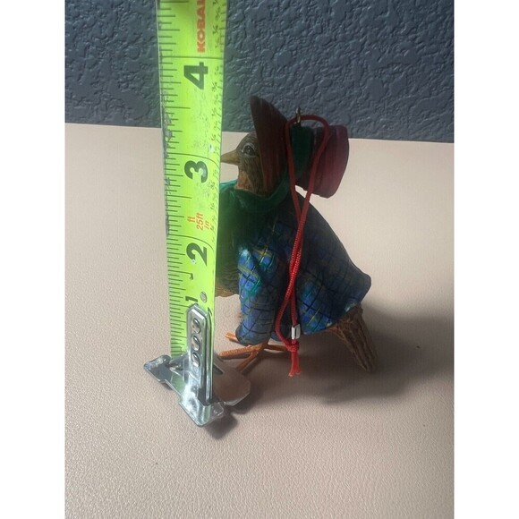 Vintage Kurt Adler Bird with Packages Top Hat Resin Christmas Ornament Decor - Picture 6 of 7